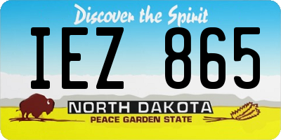 ND license plate IEZ865