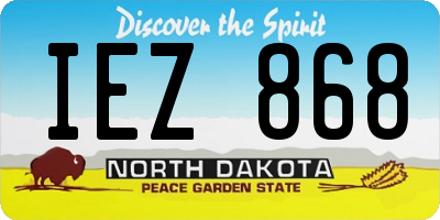 ND license plate IEZ868