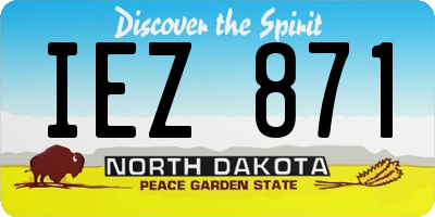 ND license plate IEZ871