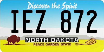 ND license plate IEZ872