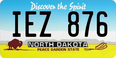 ND license plate IEZ876