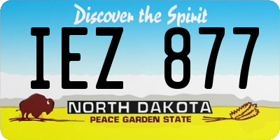 ND license plate IEZ877