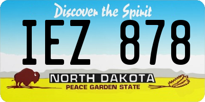 ND license plate IEZ878