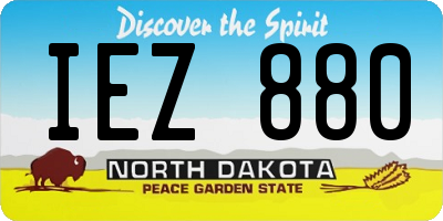 ND license plate IEZ880