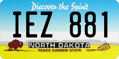 ND license plate IEZ881