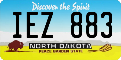 ND license plate IEZ883
