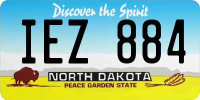 ND license plate IEZ884
