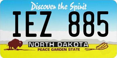 ND license plate IEZ885
