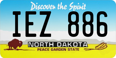 ND license plate IEZ886