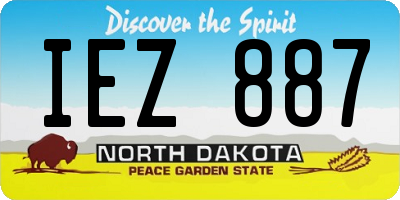 ND license plate IEZ887