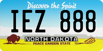 ND license plate IEZ888