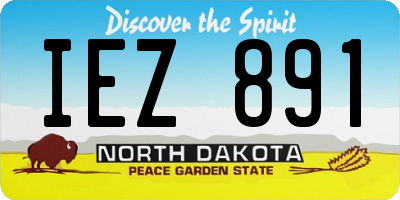 ND license plate IEZ891