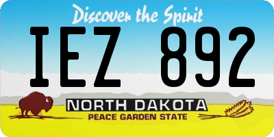ND license plate IEZ892