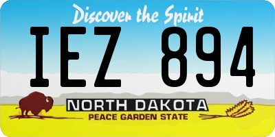 ND license plate IEZ894