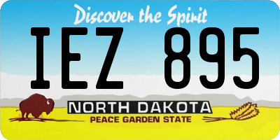 ND license plate IEZ895