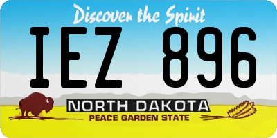 ND license plate IEZ896