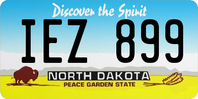 ND license plate IEZ899