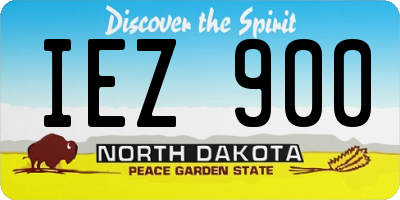 ND license plate IEZ900
