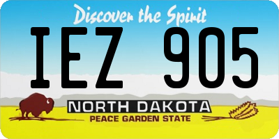 ND license plate IEZ905