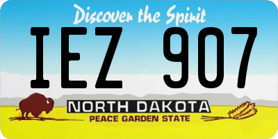 ND license plate IEZ907