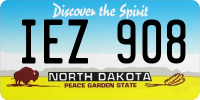 ND license plate IEZ908