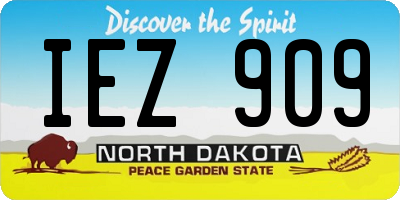 ND license plate IEZ909