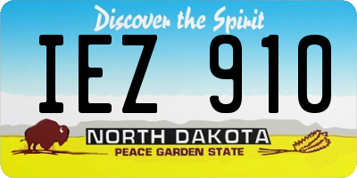 ND license plate IEZ910