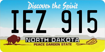 ND license plate IEZ915
