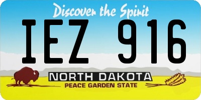 ND license plate IEZ916