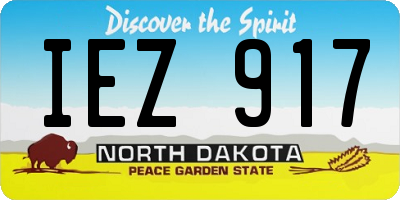 ND license plate IEZ917