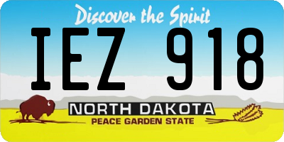 ND license plate IEZ918
