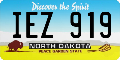 ND license plate IEZ919