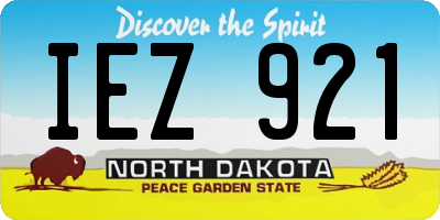 ND license plate IEZ921