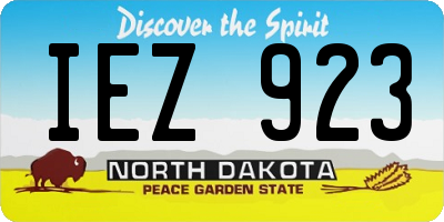 ND license plate IEZ923