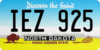 ND license plate IEZ925