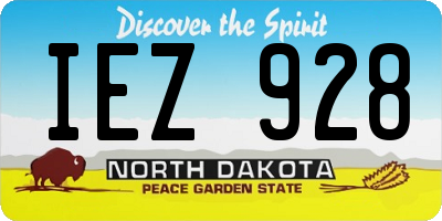 ND license plate IEZ928