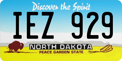 ND license plate IEZ929