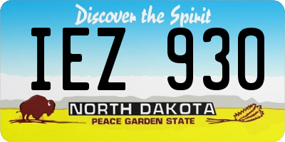 ND license plate IEZ930