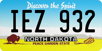 ND license plate IEZ932