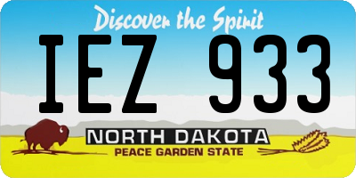ND license plate IEZ933