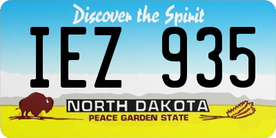 ND license plate IEZ935