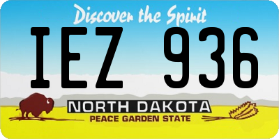 ND license plate IEZ936