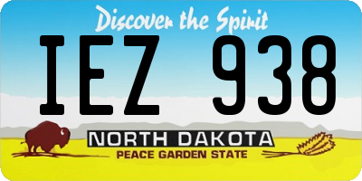ND license plate IEZ938