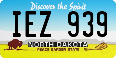 ND license plate IEZ939