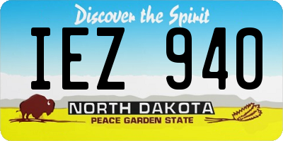 ND license plate IEZ940