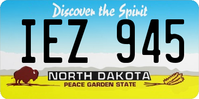 ND license plate IEZ945