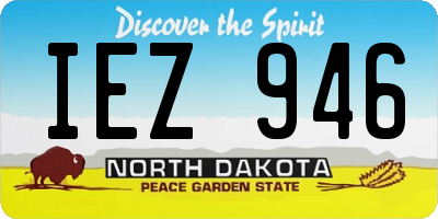 ND license plate IEZ946