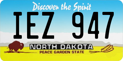 ND license plate IEZ947