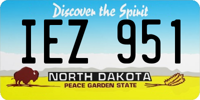 ND license plate IEZ951