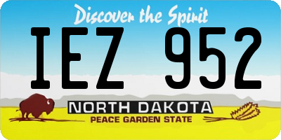 ND license plate IEZ952